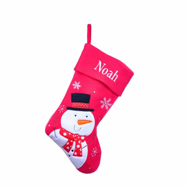 Personalised Christmas Stocking Snowman