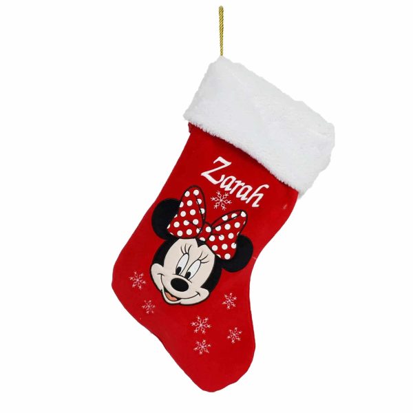 Personalised disney minnie christmas stocking
