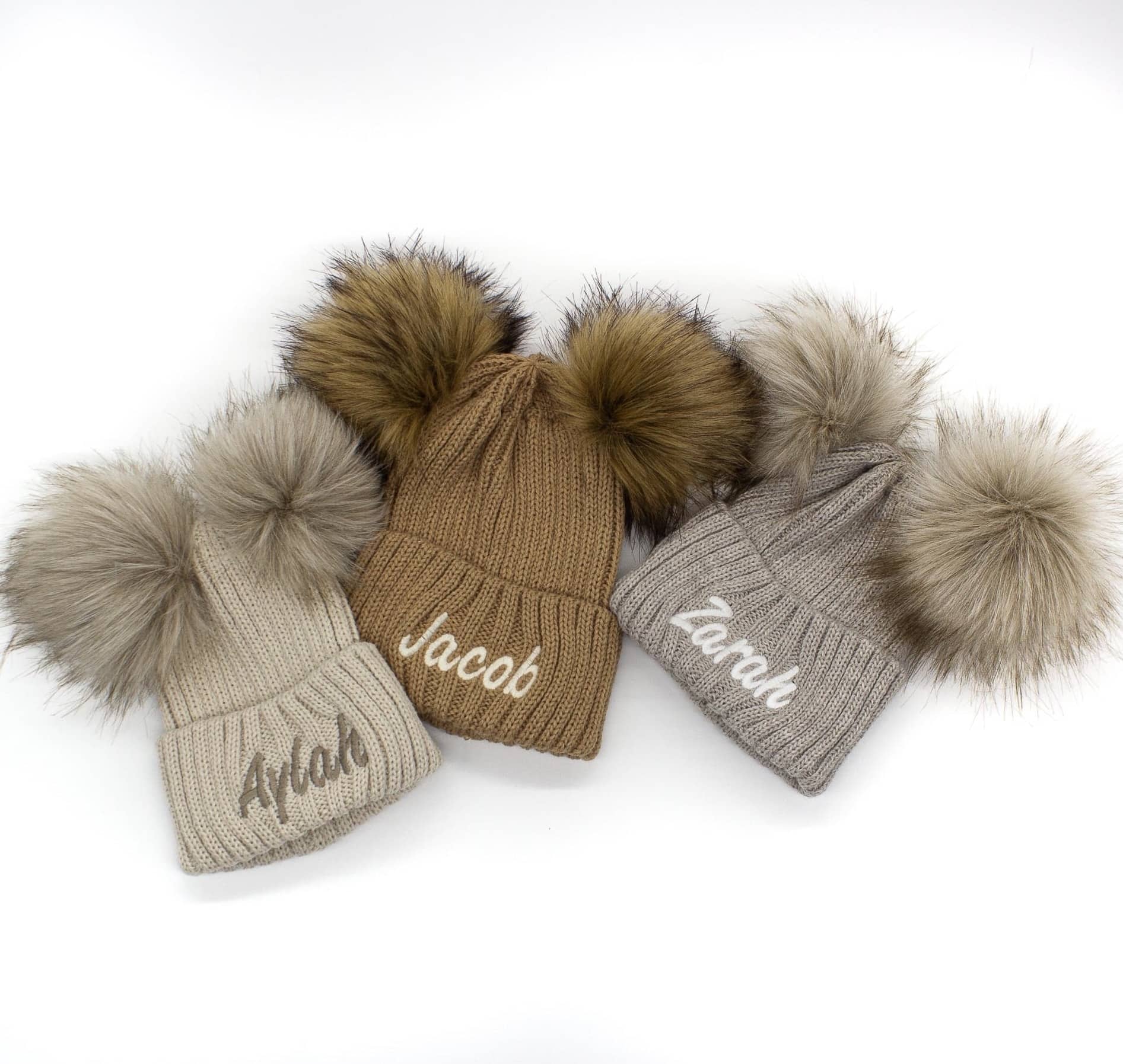 Stone Knit Baby & Kids Bobble Pom Hat - Image 2