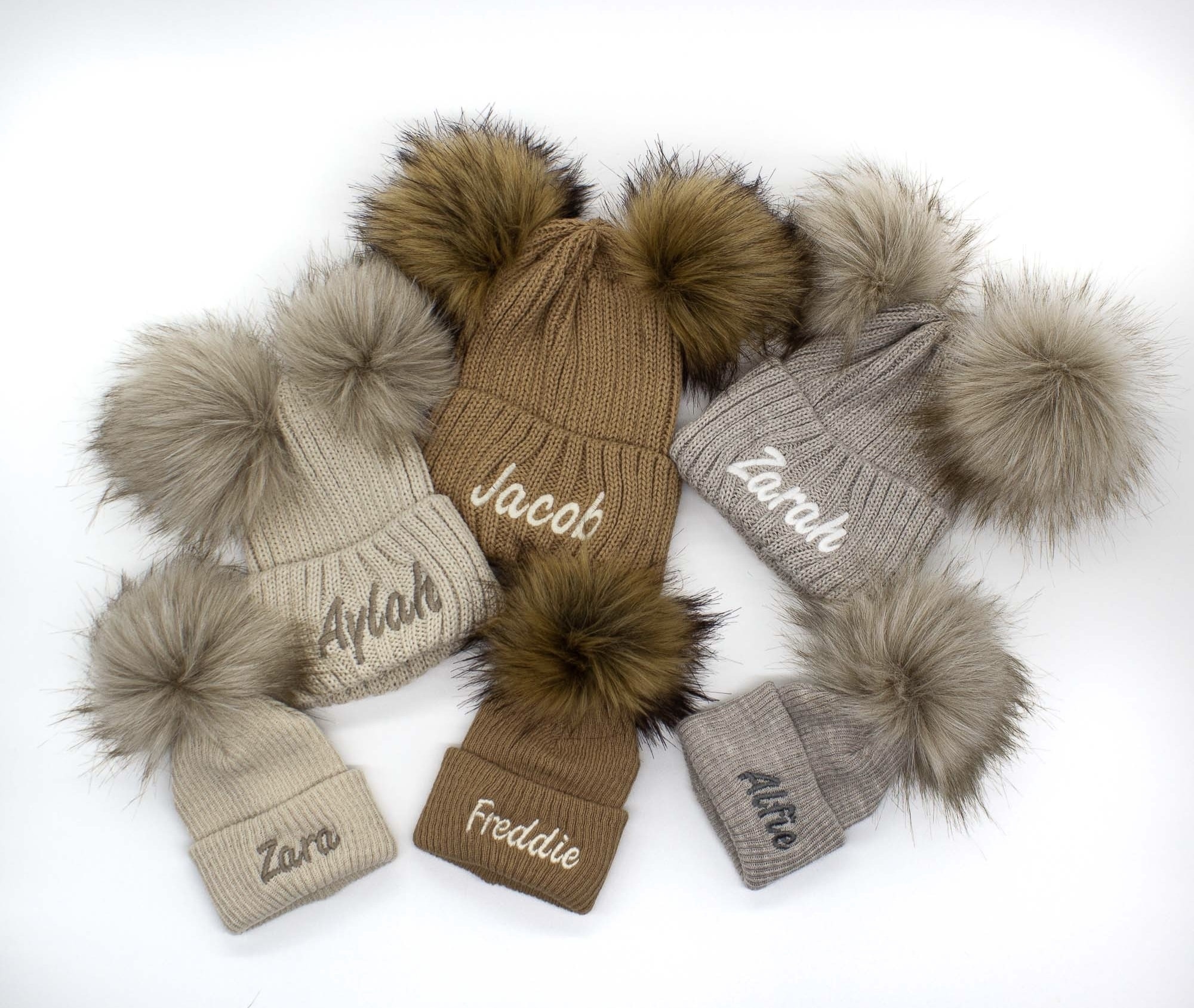 Stone Knit Baby & Kids Bobble Pom Hat - Image 4