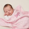 Personalised Pink Dimple Baby  Blanket