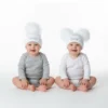 Personalised White Bobble Pom Newborn Baby Hats