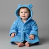 Personalised Blue Baby Boy Dressing Gown - Bunny Ears