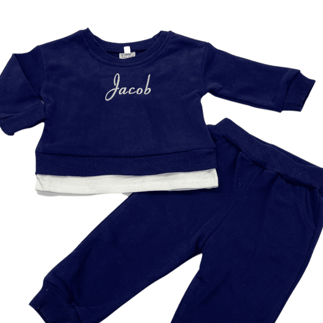 Personalised Navy Loungewear/Tracksuit Set - Image 2