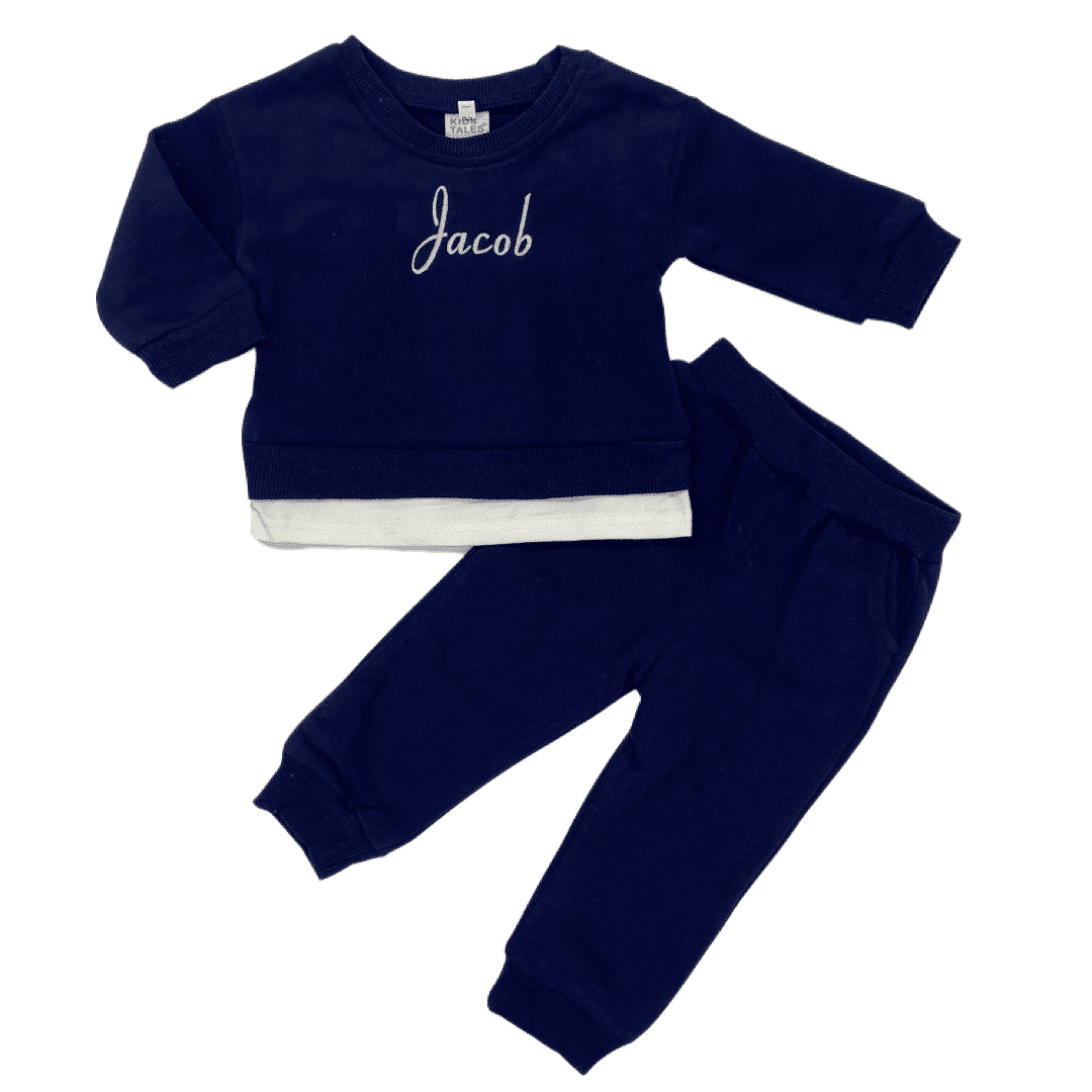 Personalised Navy Loungewear/Tracksuit Set