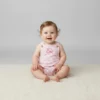 Baby Girls Candy Stripe Pink Romper